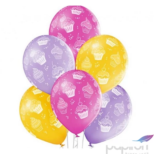 Paty lufi latex 30cm Muffinok, 6db/csomag