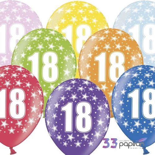 Partylufi metál vegyes színek évszámos, 18 5db/cso.