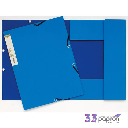 Gumis mappa A4 Exacompta Forever kék prespán 380g 56982E