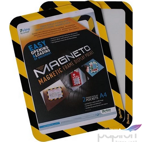 Mágneses tasak A4 Tarifold mágneses háttal Magneto Safety sárga-fekete