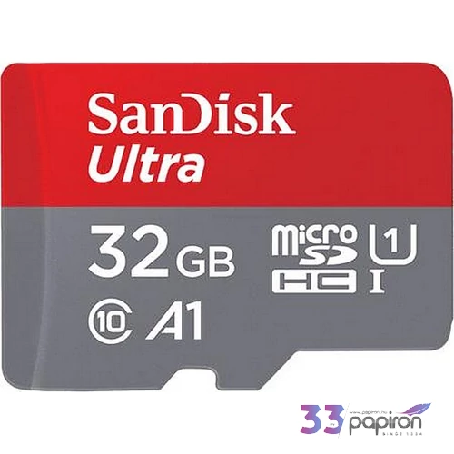 Mamóriakártya microSDHC 32GB SANDISK Ultra adapterrel 120MB/s Adattárolók SANDISK 186503