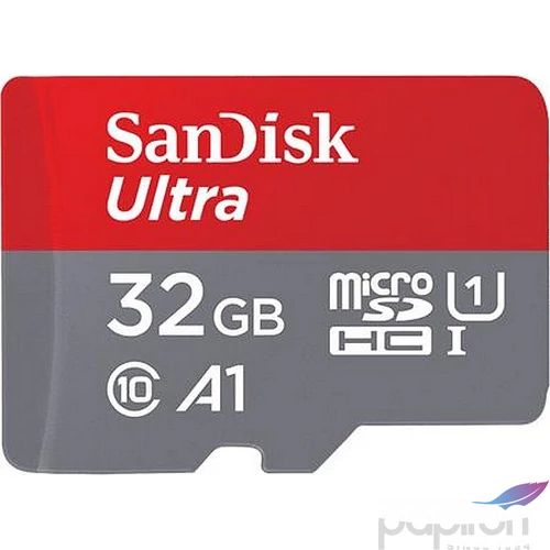 Mamóriakártya microSDHC 32GB SANDISK Ultra adapterrel 120MB/s Adattárolók SANDISK 186503