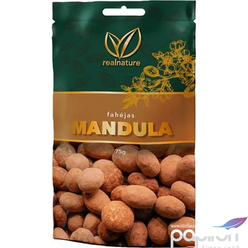 Mandula 75 g REAL NATURE tejcsokoládés-fahéjas