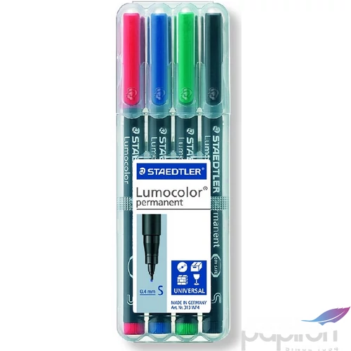Alkoholos marker Staedtler Lumocolor 313 S OHP 0,4mm tűhegyű 4szín Írószerek STAEDTLER 313 WP4