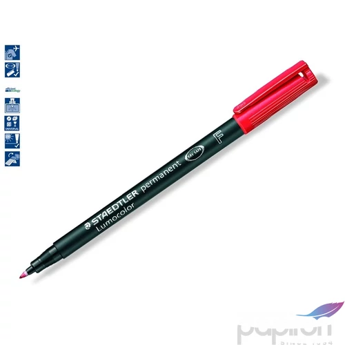 Alkoholos marker Staedtler Lumocolor 318 F OHP 0,6mm tűhegyű piros Írószerek STAEDTLER 318-2