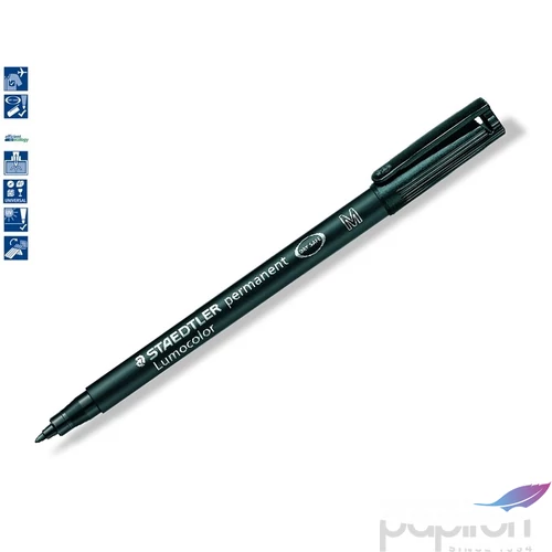 Alkoholos marker Staedtler Lumocolor 317 M OHP 1mm kúpos fekete Írószerek STAEDTLER 317-9