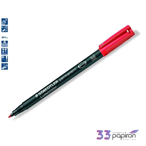 Alkoholos marker Staedtler Lumocolor 317 M OHP 1mm kúpos piros Írószerek STAEDTLER 317-2