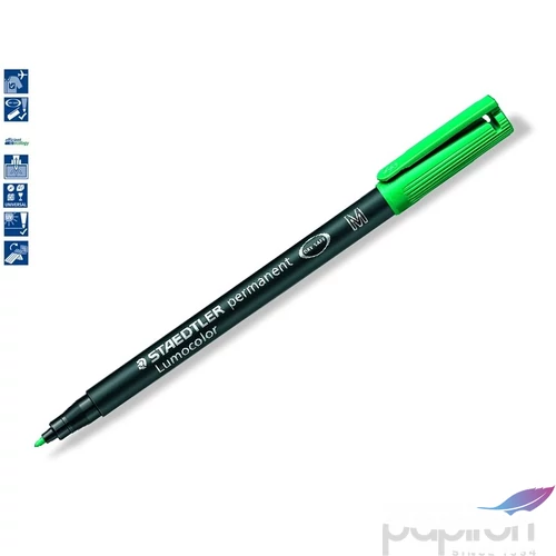 Alkoholos marker Staedtler Lumocolor 317 M OHP 1mm kúpos zöld Írószerek STAEDTLER 317-5