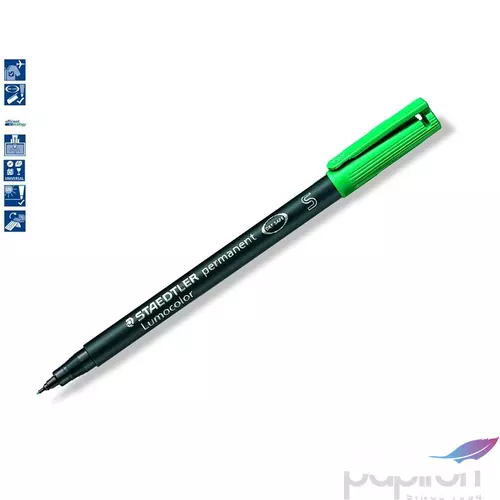 Alkoholos marker Staedtler Lumocolor 313 S OHP 0,4mm tűhegyű zöld Írószerek STAEDTLER 313-5