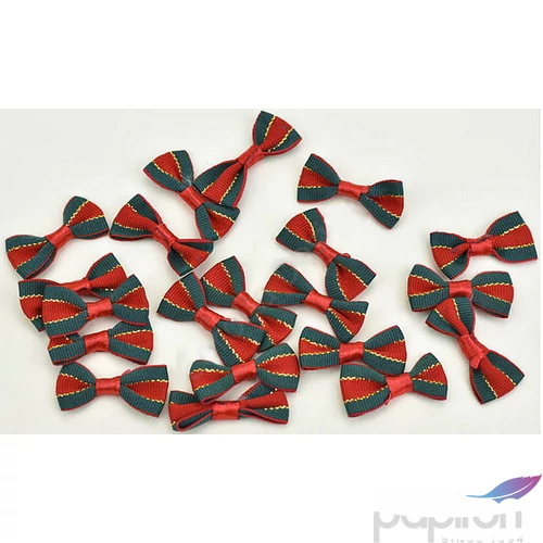 Masni textil karácsonyi piros-zöld arany (20db/csomag) [5998997713421]