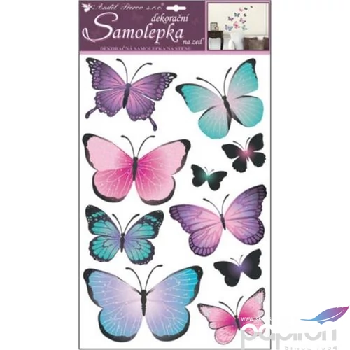 Falmatrica csillámos pillangós 60x32cm