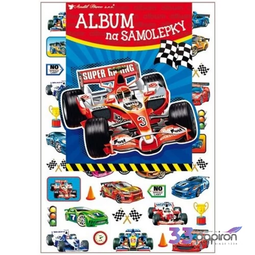 Matrica album+matricák versenyautók