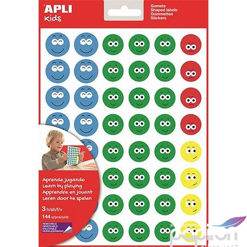 Matrica Apli emoji, Kids Stickers, boldog arcok 