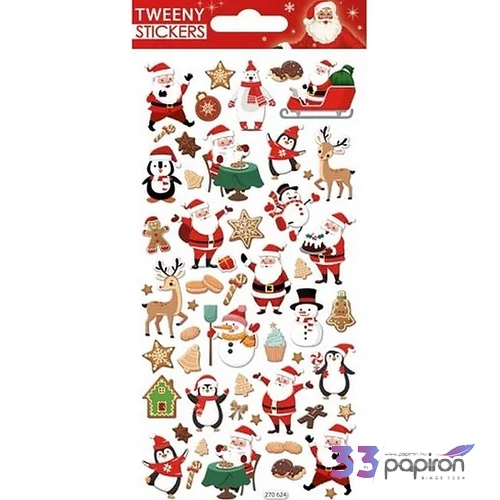 Matrica Christmas Tweeny Matrica - Karácsonyi motívumok 9*17,5cm