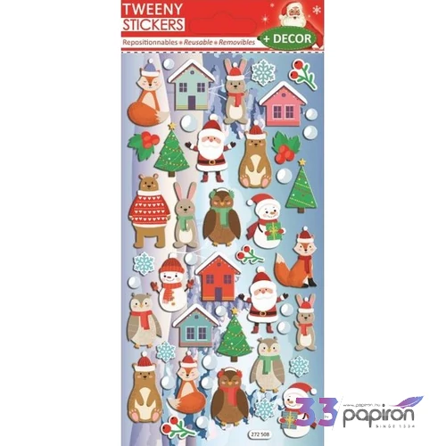 Matrica Christmas Tweeny Matrica - Karácsonyi tájkép 9*17,5cm