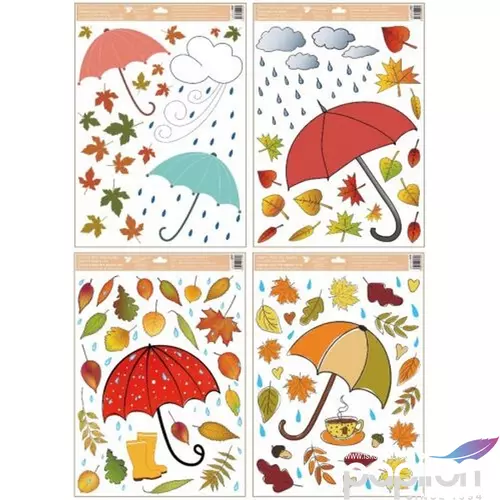 Ablakmatrica öntapadós őszi esernyők
