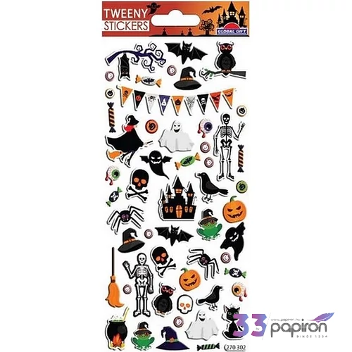 Matrica Halloween motívumok 9x17,5cm