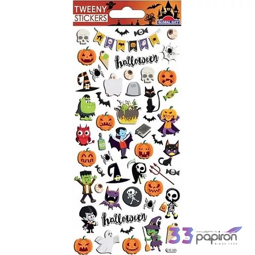 Matrica Halloween motívumok 9x17,5cm