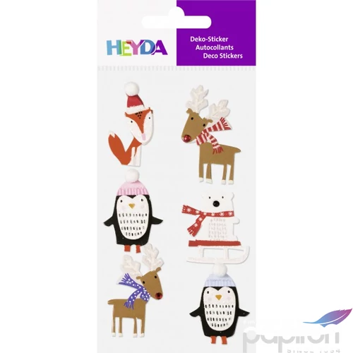 Matrica HEYDA Christmas Animals  6db-os  203780701