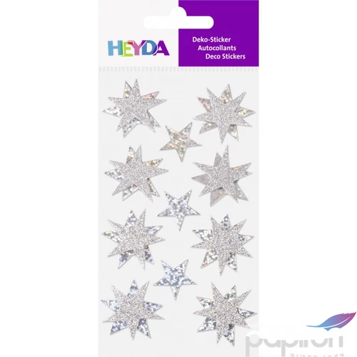 Matrica HEYDA Csillagok ezüst  11db-os  203780705