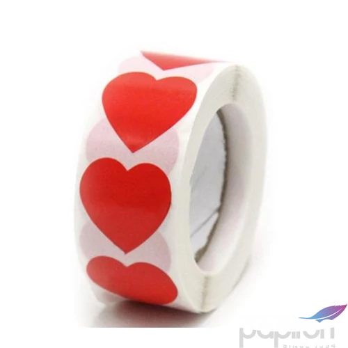 Matrica valentin napra 500db/tek, piros 2,5cm