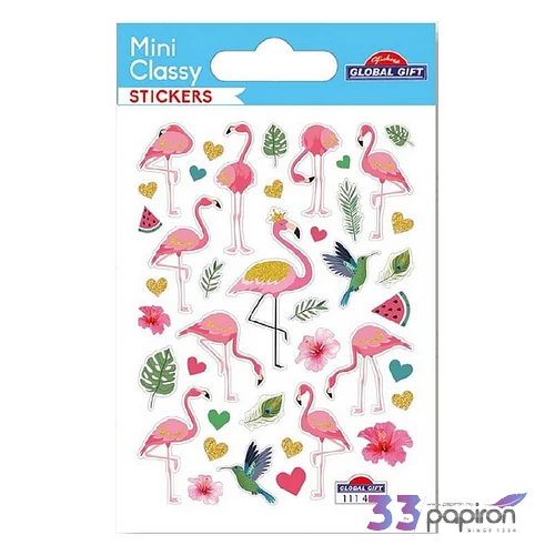Matrica MiniClassy Flamingós 7,5x10cm