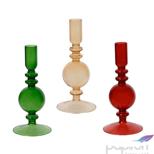 Mécsestartó 24' üveg, 3 féle 19cm sdkae
