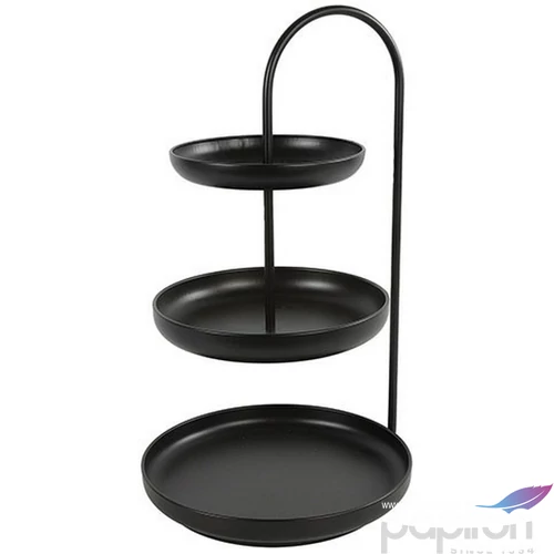 Fém tároló 3emeketes fekete Etagere rd Perks L black elegáns dekoráció DS SDDST53