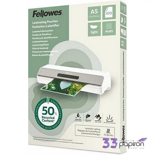 Meleglamináló fólia 80 mikron FELLOWES 