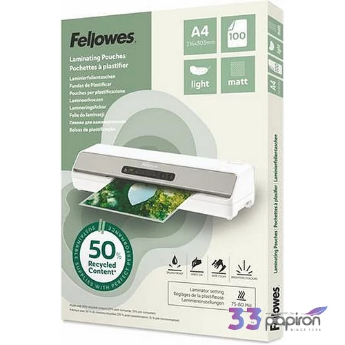 Meleglamináló fólia 80 mikron FELLOWES 