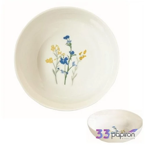 Tányér mély porcelán 18cm, Mille Fleurs Yellow