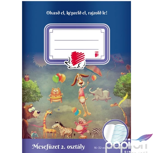 Mesefüzet II.osztályos Süni Olvasd el, képzeld el, rajzold le! Ico Süni iskolaszezonos tanszerek