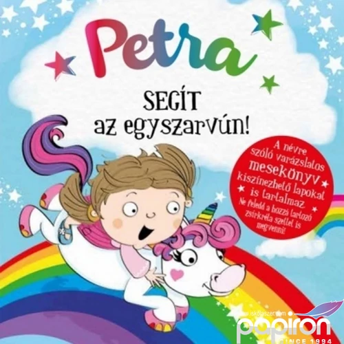 Mesekönyv névre szóló ....segít az egyszarvún!