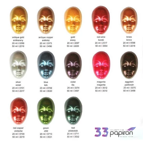 Akrilfesték metál 20ml Pentart rokokóezüst 7188