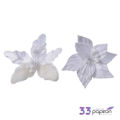 Mikulásvirág karácsonyi 24' csiptetős, 2 féle 2cm sdkae