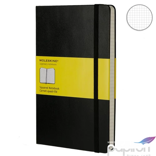 Moleskine Notesz fekete QP061F L kockás kemény fedeles Notesz jegyzet