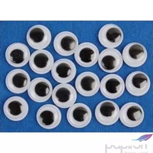 Mozgó szemek 10mm fekete ragasztható 10mm-es méretű (20db/csomag) Fandy kreatív kiegészítők
