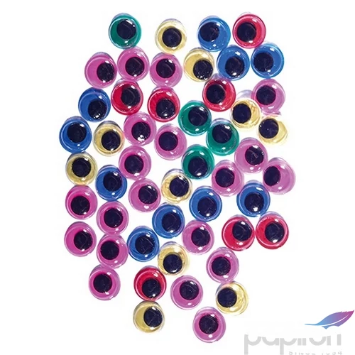 Mozgószem 10mm kerek Kreatív Junior, 50db/csomag, színes