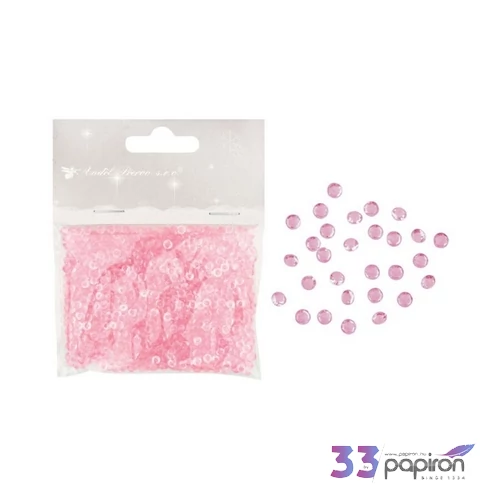Kreatív dekor kövek rózsaszín, 3mm 20g