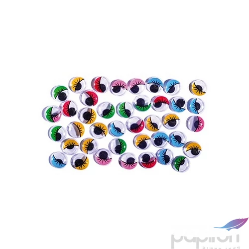 Mozgószem szempillával 12mm Kreatív Junior színes, 40db/cso. 137089