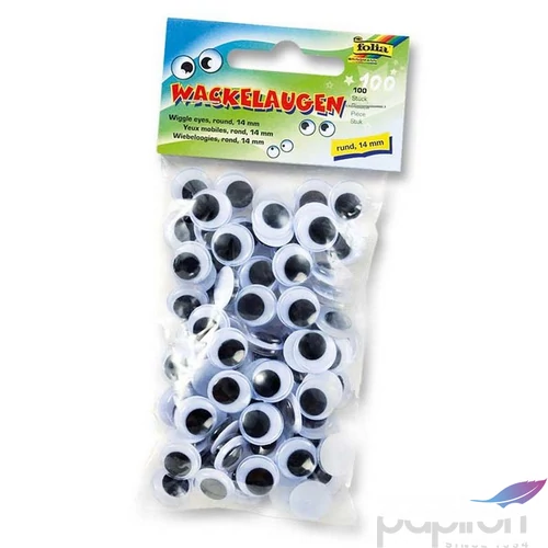 Műa.mozgó szemek kerek 14mm 100db/csomag 