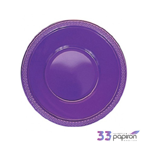 Party mélytányér Purple lila 20db/cs. műanyag Színes party Akció !