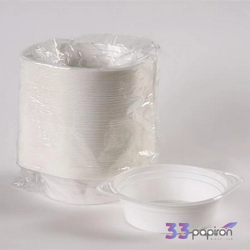 Műanyag gulyás tányélr tetőzhető 750ml 50db fehér