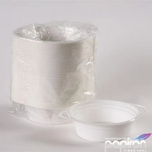Műanyag gulyás tányélr tetőzhető 750ml 50db fehér