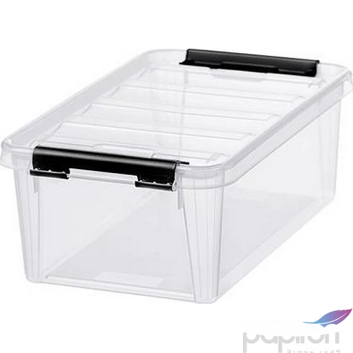 Műanyag tárolódoboz 3,6liter fekete fogantyúkkal SMARTSTORE Classic 5 átlátszó