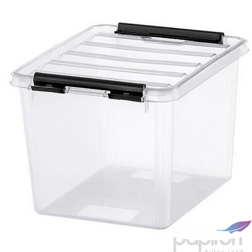Műanyag tárolódoboz 3liter fekete fogantyúkkal SMARTSTORE Classic 3 átlátszó