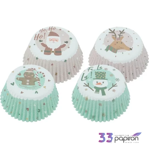 Muffin papír karácsonyi 100db/csomag