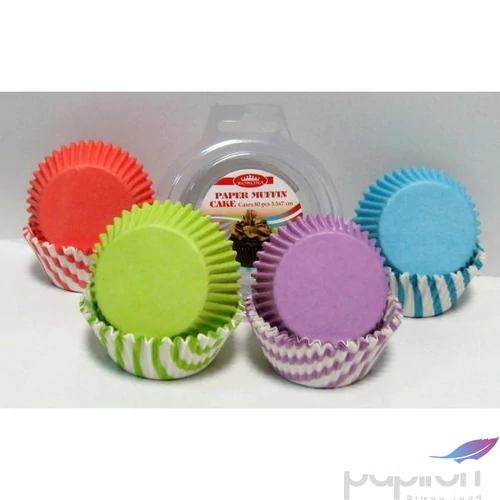 Muffin papír KORONA 3,5x7cm 2-4 színű 80db/csomag 