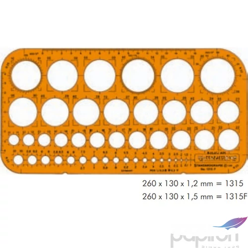 Műszaki körsablon 0,5-0,3 c1,88 S1315F
