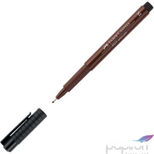 Faber-Castell művész filctoll Pitt tintás -M- metál világosbarna AG-Pitt 167375